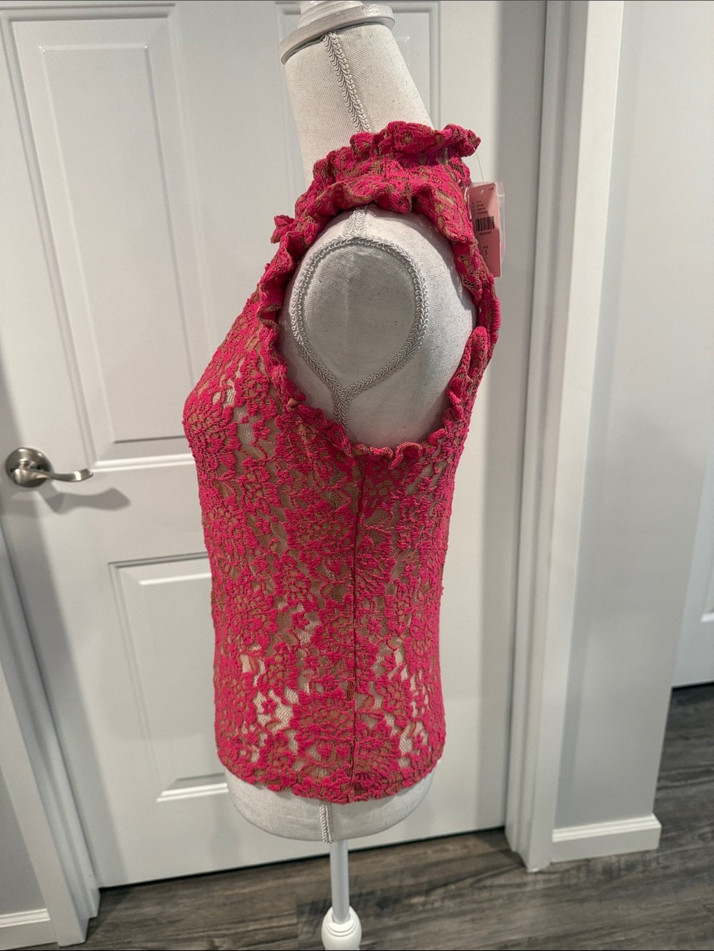 NWT Anthropologie Dolan Lace Top Pink Rose in Size S NEW WITH TAGS - Picture 4 of 12